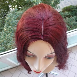 Ankara Kızılay Fiber Sentetik Peruk Uzun Dalgalı Kızıl