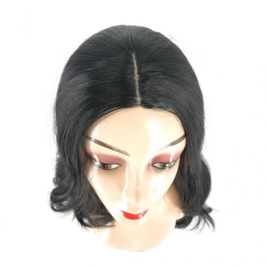 Ankara Fiber Sentetik Peruk Dalgalı Uzun Boy Siyah