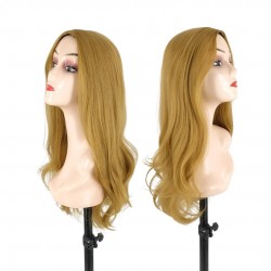 Ankara Fiber Sentetik Peruk Dalgalı Uzun Boy Açık Karamel