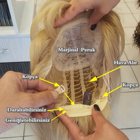 Ankara Fiber Sentetik Peruk Dalgalı Uzun Boy Açık Karamel