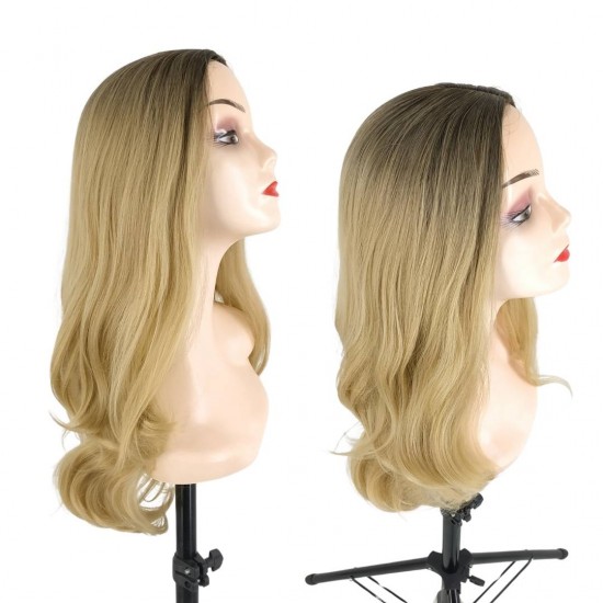 Ankara Fiber Sentetik Peruk Dalgalı Uzun Boy Kumral Dore Sarı Ombreli