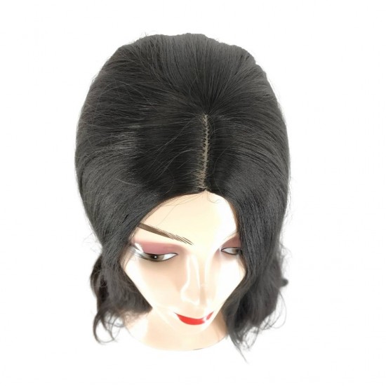 Ankara Fiber Sentetik Peruk Dalgalı Uzun Boy Koyu Kestane