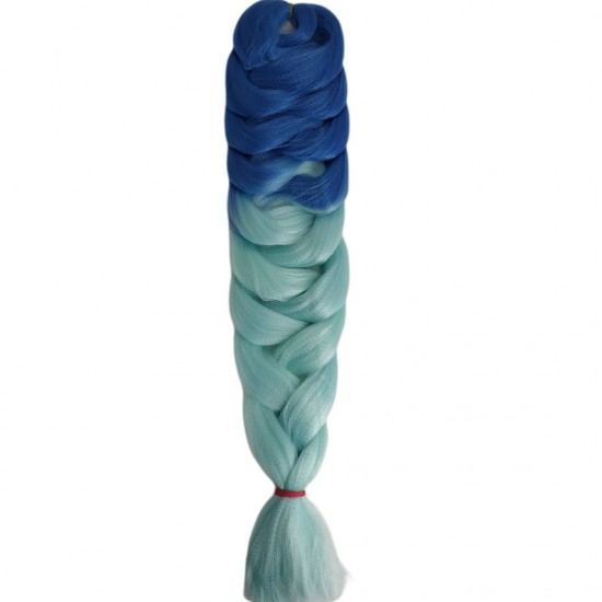 Ankara Afrika Örgüsü Saç Koyu Mavi Açık Mavi Ombre 165 Gram