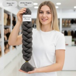 Ankara Afrika Örgüsü Saç Koyu Gri 165 Gram