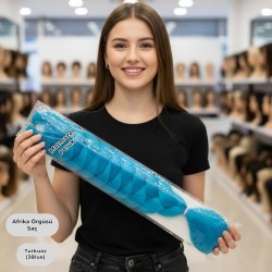 Ankara Afrika Örgüsü Saç Turkuaz 165 Gram