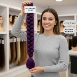 Ankara Afrika Örgüsü Saç Koyu Mor 165 Gram
