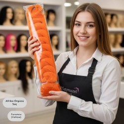 Ankara Afrika Örgüsü Saç Turuncu 165 Gram