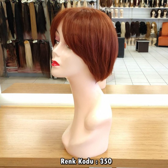 Kısa Fiber Sentetik Peruk Ankara Hürrem Bakır Renk