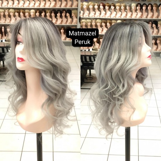 Ankara Peruk Tepe Kısmı Deri Görünümlü Gerçek Saç İpek Taban Peruk