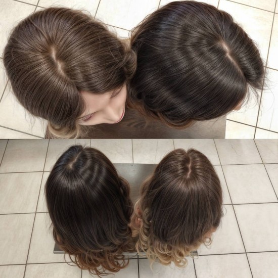 Ankara Bayan Peruk İpek Taban Peruk Tepe Kısmı Deri Görünümlü