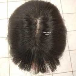 Ankara Peruk İpek Taban Gerçek Saç Peruk Deri Görünümlü