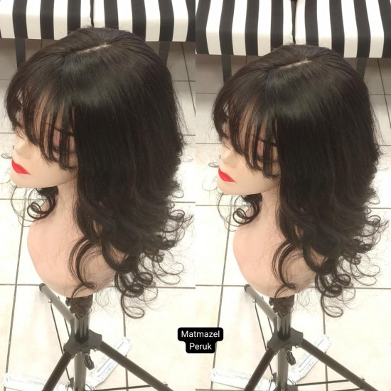 Ankara Peruk İpek Taban Gerçek Saç Peruk Deri Görünümlü