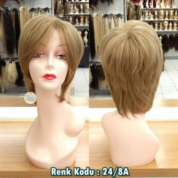 Ankara Kızılay Fiber Sentetik Peruk Kısa Açık Kumral Dore Ebru Model