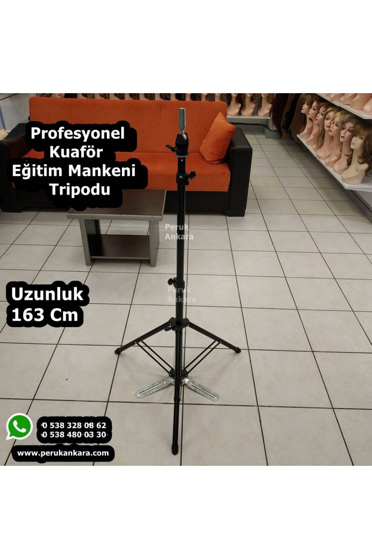 Profesyonel Kuaför Eğitim Mankeni Tripodu Ayaklığı 163 Cm Ankara Eğitim Mankeni Tripodu