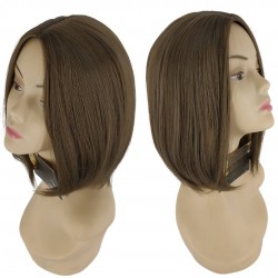 Ankara Kızılay Kaliteli Fiber Sentetik Peruk Işıltılı Kumral Kısa Küt