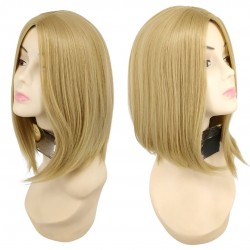 Ankara Kızılay Kaliteli Fiber Sentetik Peruk Açık Dore Sarı Kısa Küt