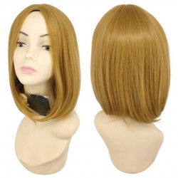 Ankara Kızılay Kaliteli Fiber Sentetik Peruk Açık Karamel Kısa Küt