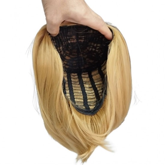 Ankara Kızılay Kaliteli Fiber Sentetik Peruk Açık Karamel Kısa Küt