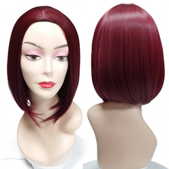 Ankara Kızılay Kaliteli Fiber Sentetik Peruk Kızıl Kısa Küt