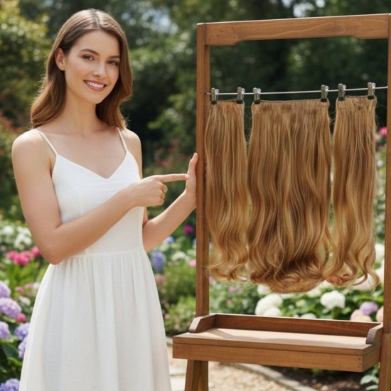 Yarımay Postiş Ankara 3'lü Set 1 Adet Yarımay 2 Adet Yan Çıtçıt Karamel