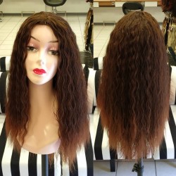 Ankara Kızılay Peruk Uzun Fiber Sentetik Su Dalgası Bakır Uçlara Doğru Ombre