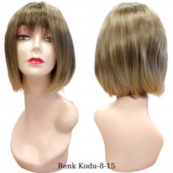Ankara Kızılay Ucuz Fiber Sentetik Peruk Kısa Küt Model Açık Küllü Kumral Hafif Ombre