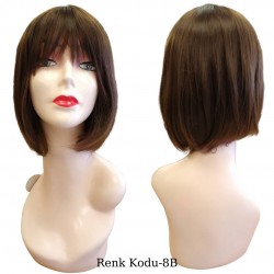 Ankara Kızılay Ucuz Fiber Sentetik Peruk Kısa Küt Model Çikolata Kahve