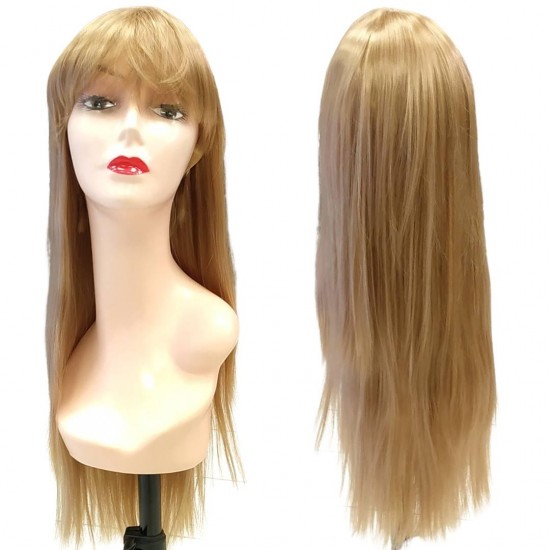 Ankara Kızılay En Ucuz Fiber Sentetik Peruk Uzun Koyu Dore Sarı