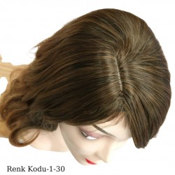 Ankara Kızılay Ucuz Fiber Sentetik Peruk Dalgalı Uzun Koyu Kumral Ombre