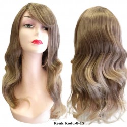 Ankara Kızılay Ucuz Fiber Sentetik Peruk Dalgalı Uzun Açık Küllü Kumral Hafif Ombre