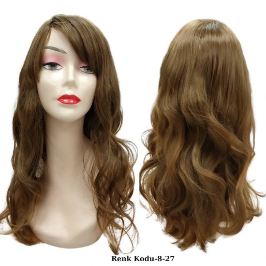 Ankara Kızılay Ucuz Fiber Sentetik Peruk Dalgalı Uzun Açık Küllü Kumral