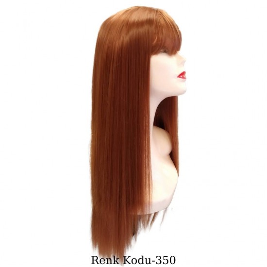 Ankara Kızılay En Ucuz Fiber Sentetik Peruk Düz Uzun Bakır
