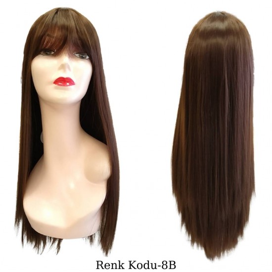 Ankara Kızılay En Ucuz Fiber Sentetik Peruk Düz Uzun Çikolata Kahve