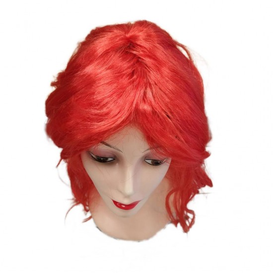 Ankara Kızılay Kırmızı Renk Animasyon Peruğu Tiyatro Peruğu Vitrin Manken Peruğu Kızılay Peruk