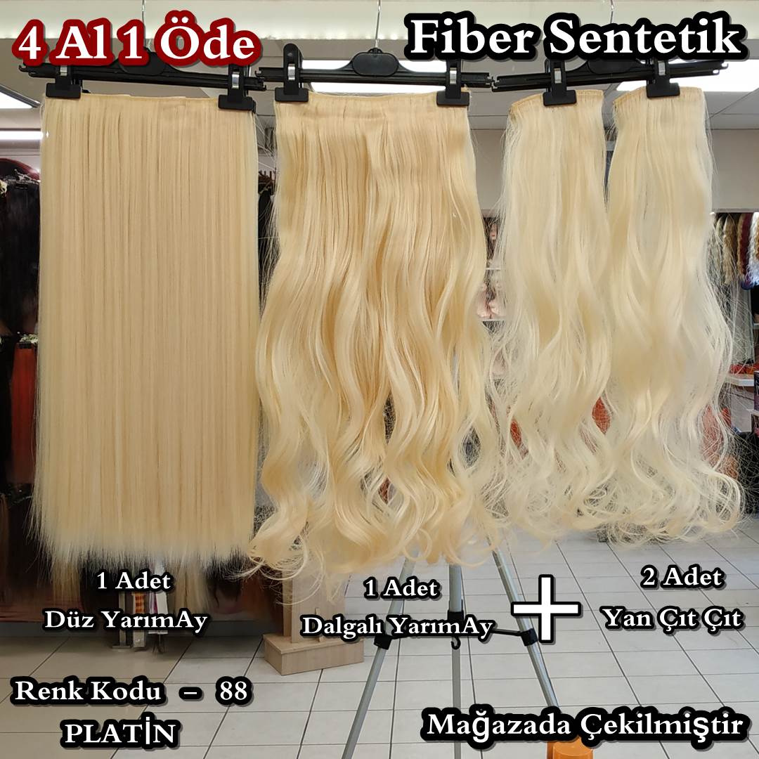 4 al 1 öde yarım ay çıtçıt 4 lü set fiber sentetik yarımay çıtçıt