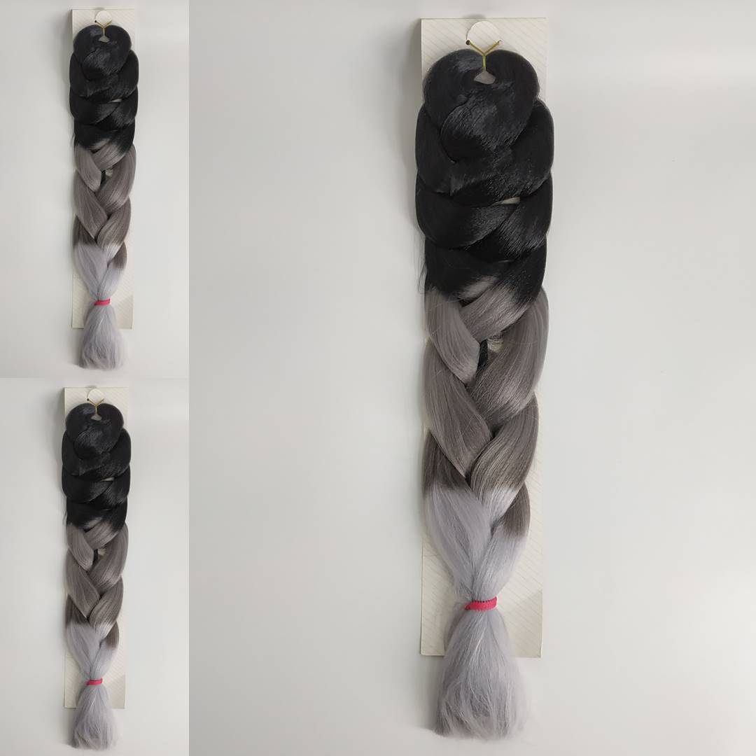 afrika örgüsü saç siyah orta gri açık gri ombre 165 gramlık renk kodu -3-17
