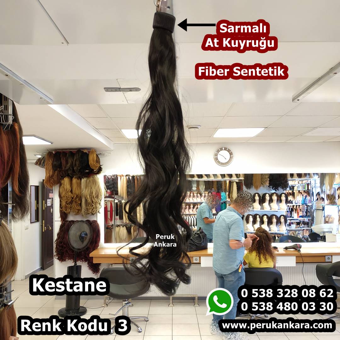 sentetik sarmalı at kuyruğu postiş