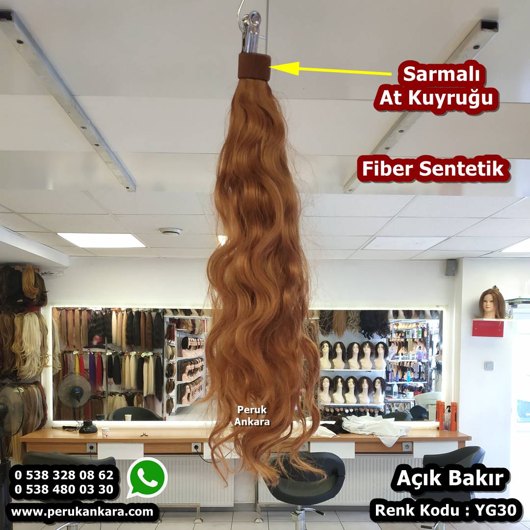 sentetik sarmalı at kuyruğu postiş