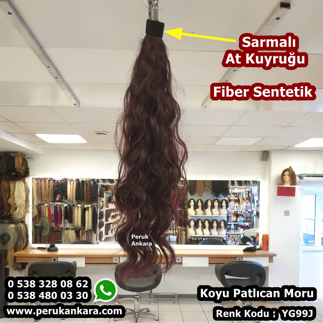 sentetik sarmalı at kuyruğu postiş